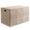 Casafield 30" Storage Chest with Lid, Handles, and Safety Hinge - Water Hyacinth Wicker Storage Trunk for Entry Way, Living Room, Bedroom